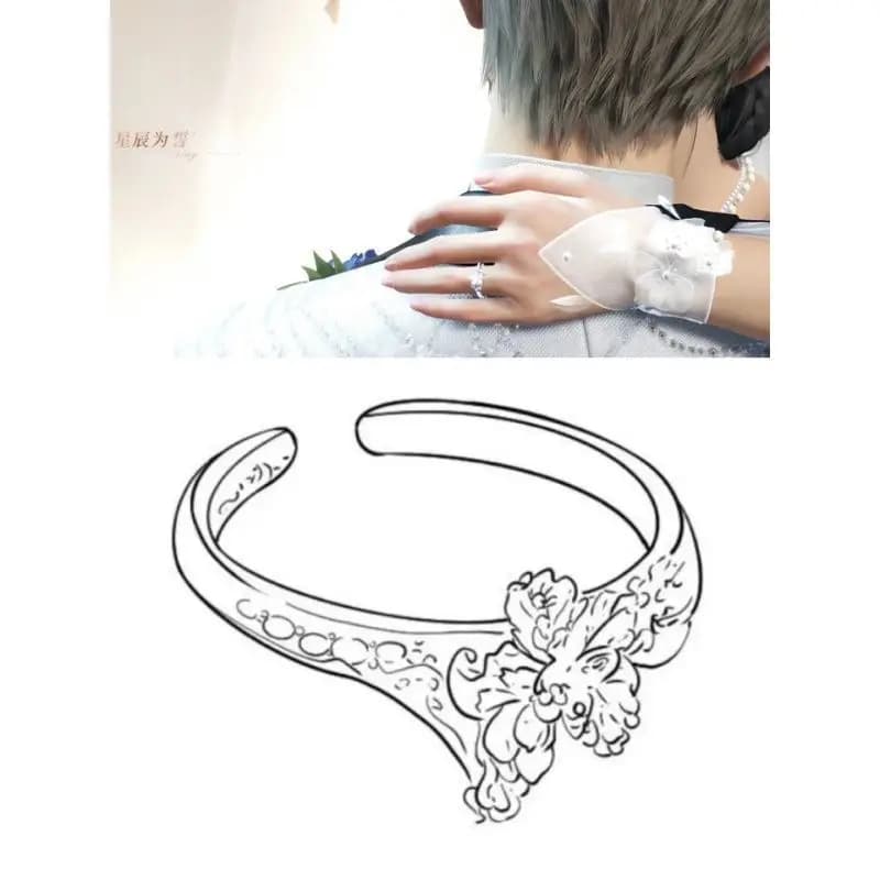Jeu chaud amour et espace profond Caleb Xavier Sylus Zayne Rafayel Cosplay anneaux héroïne Couple anneaux de mariage pour les femmes Halloween cadeau