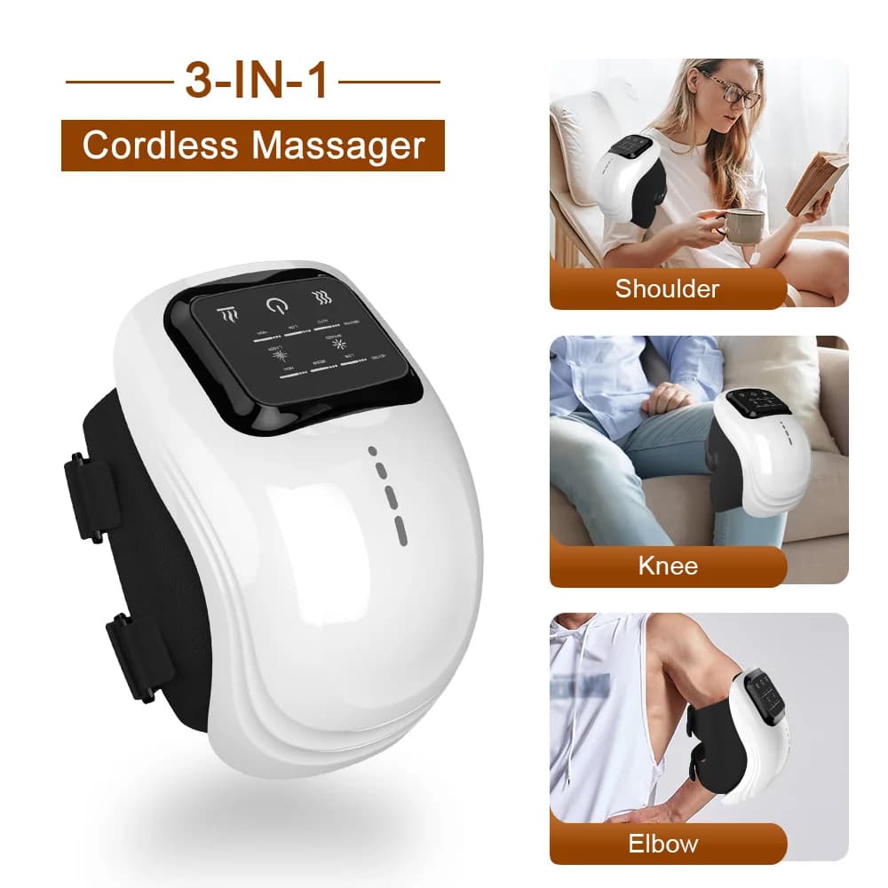 Massage chauffant physiothérapie des articulations du genou compresse chaude Massage par Vibration Circulation sanguine relaxation musculaire soulager l'arthrite