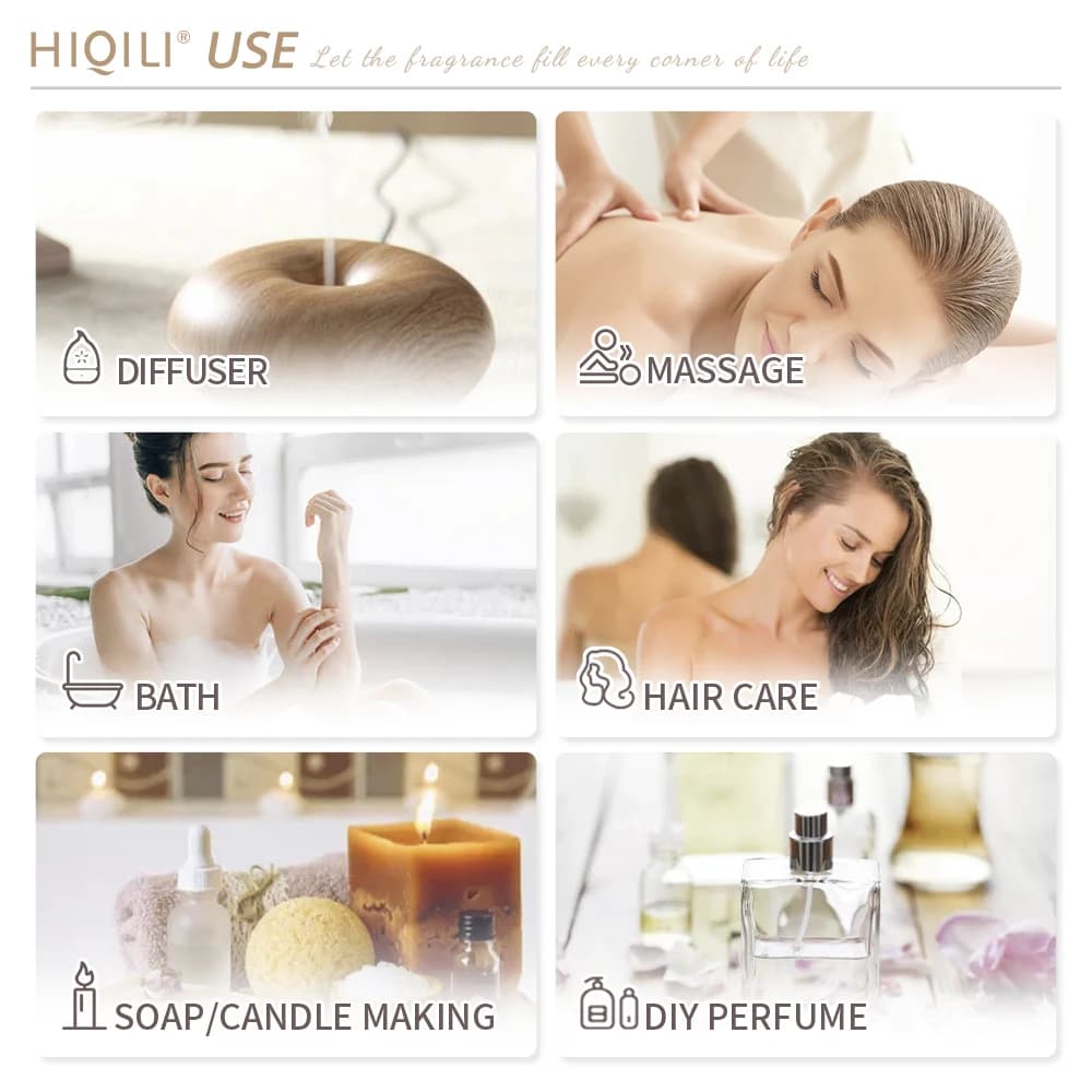 Huiles essentielles de camphre 100ML, huile HIQILI 100% Premium pour répulsif d'insectes, stabilisant les émotions, soulage la fatigue, diffuseur