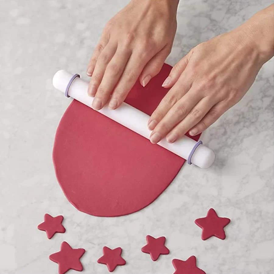 Rouleau à Fondant coulissant antiadhésif en Silicone, 23cm, rouleau à pâtisserie pour pâte à gâteau, pâtisserie, outil de cuisson