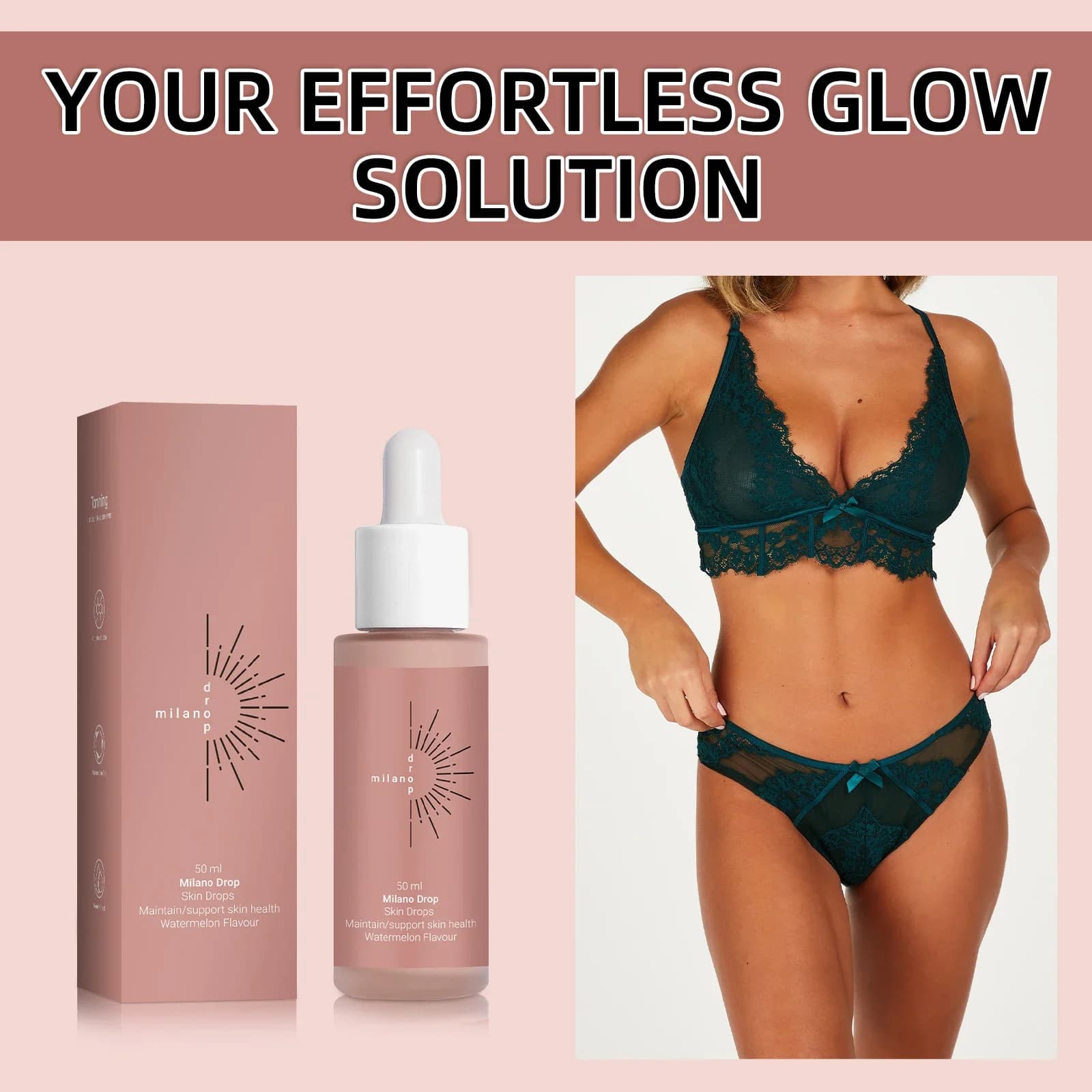 2/1 pièces gouttes autobronzantes améliorer la mélanine de la peau bronzant liquide bronzant naturel bronzage sans soleil pour le corps visage prévenir les coups de soleil