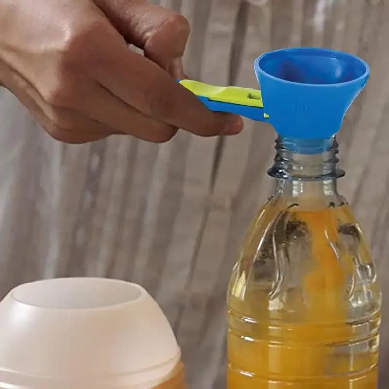 Cuillère à mesurer 2 en 1 avec entonnoir, cuillères de cuisine, cuillère à entonnoir pour mesurer le café, entonnoir de poudre de protéines pour café, produits secs