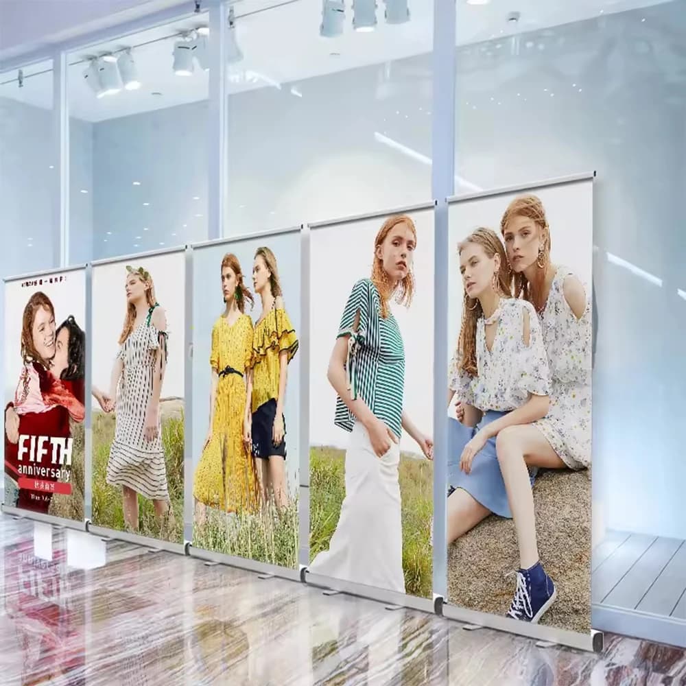 Bannière enroulable personnalisée 78x200cm, support rétractable en aluminium, panneau publicitaire personnalisé pour salon professionnel, magasin et bureau