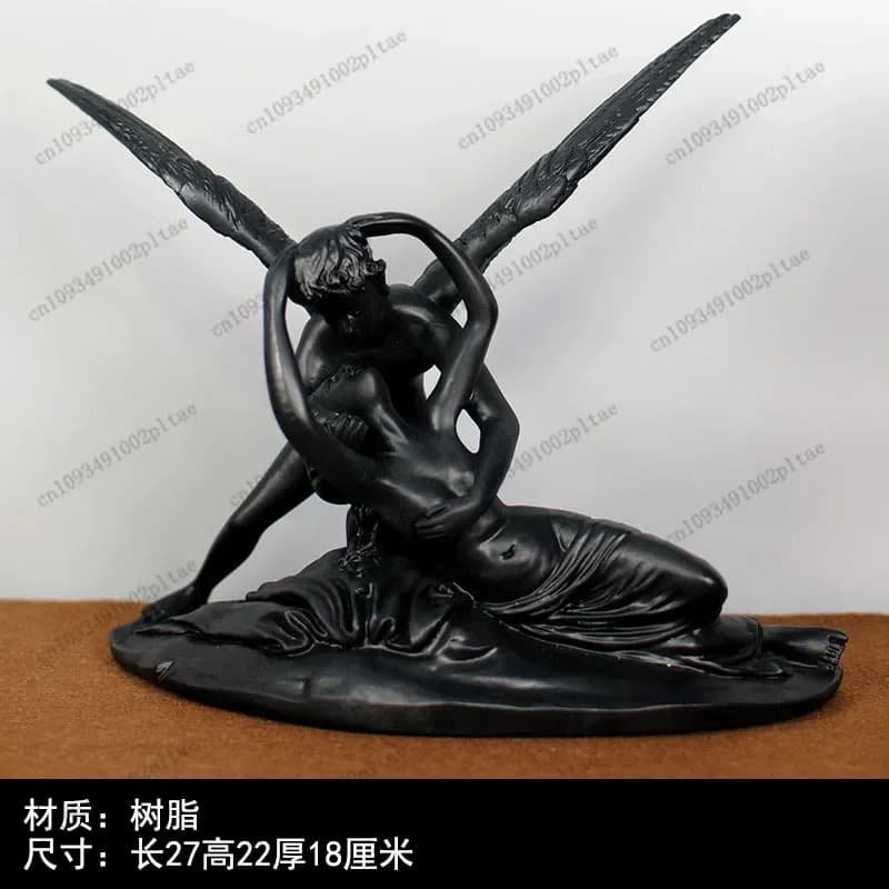 Statue Eros de la mythologie grecque, ailes d'ange, figurine créative en résine, Sculpture de Couple, décoration de Table de salon, ornement