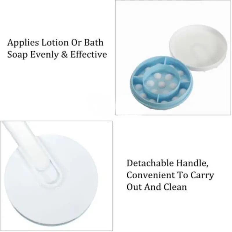 Applicateur de crème à l'huile et Lotion, brosse de douche à Long manche, tête, corps, jambes, dos, brosse de bain, gommage, masseur, épurateur, fournitures de bain, outils