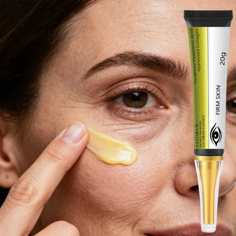 YUITIKUE Crème pour les yeux ferme instantanée 20g - avec acide hyaluronique et collagène, hydrate et éclaircit en profondeur les yeux