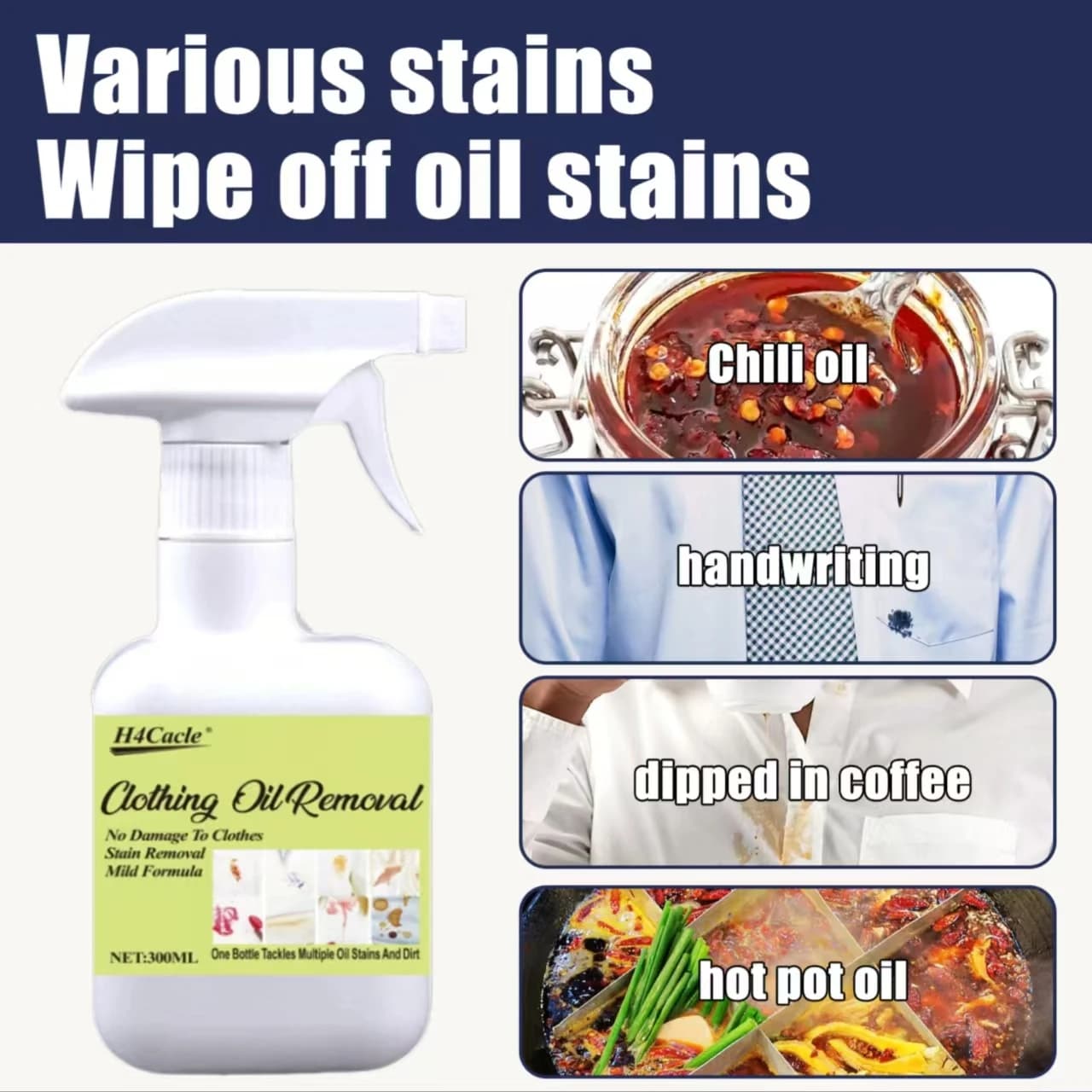 Dissolvant de taches d'huile pour vêtements, nettoyeur de poussière, nettoyage de la saleté tenace, Agent polyvalent, chaussures en tissu, canapé, tapis, dissout l'huile