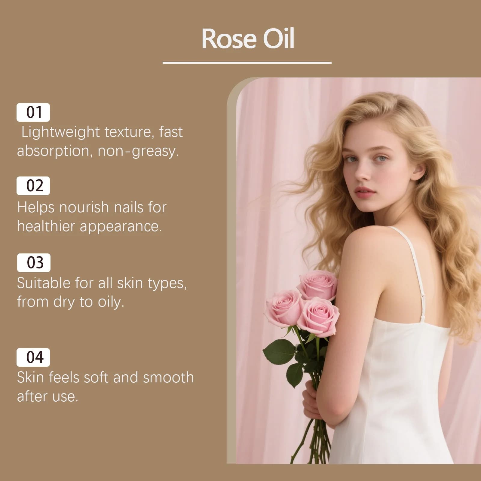 Huile de Rose pour le visage