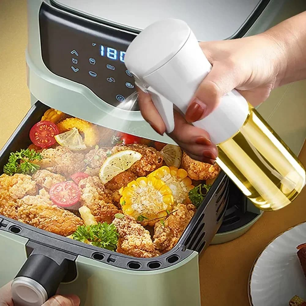 Bouteille d'huile de cuisine noire vaporisateur d'huile de cuisson 200ml vaporisateur pneumatique bouteille en plastique Fitness Barbecue vaporisateur distributeur d'huile