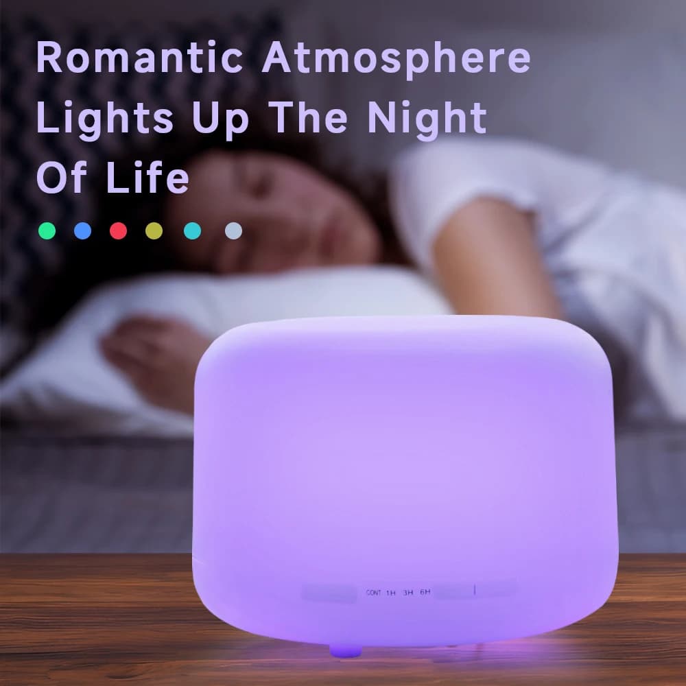 Humidificateur d'air diffuseur d'huile essentielle 500ML brumisateur à brume fraîche ultrasonique