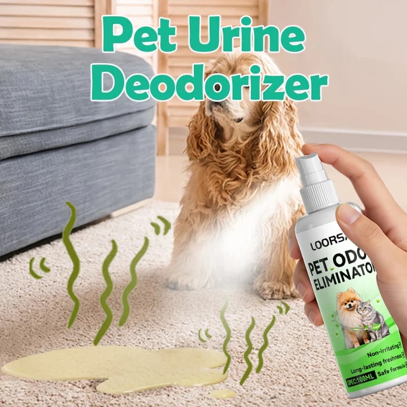 Spray anti-odeur d'urine pour animaux de compagnie - Éliminateur d'urine haute performance, sans danger pour les tapis, les sols et les meubles, adapté aux chiens et aux chats
