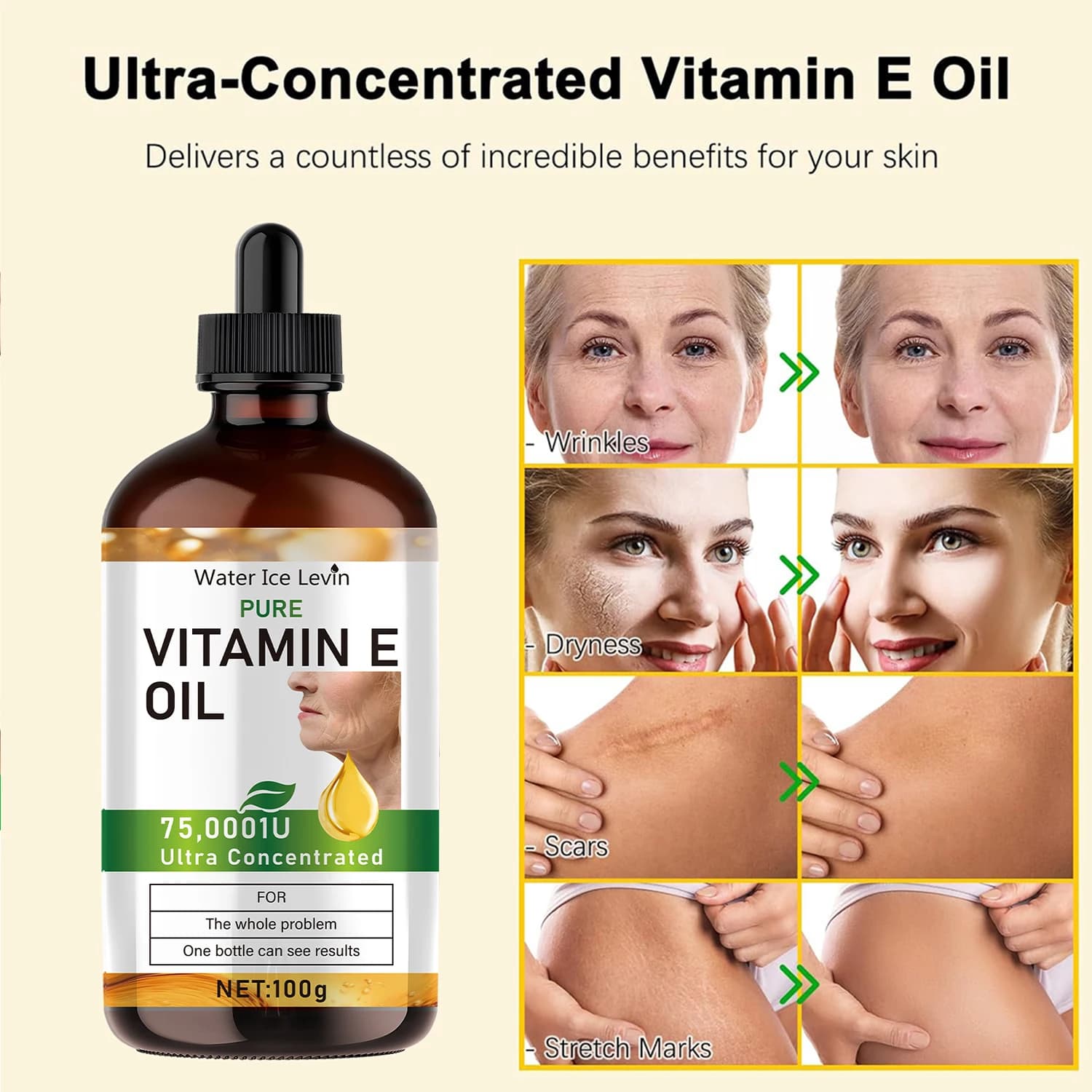 Huile essentielle naturelle de vitamine E 100 ml