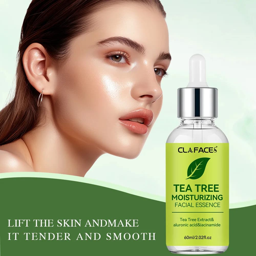 YOUNGCOME Huile d'arbre à thé Essence pour le visage Serre la peau, blanchit et estompe les taches, adaptée à toutes les saisons