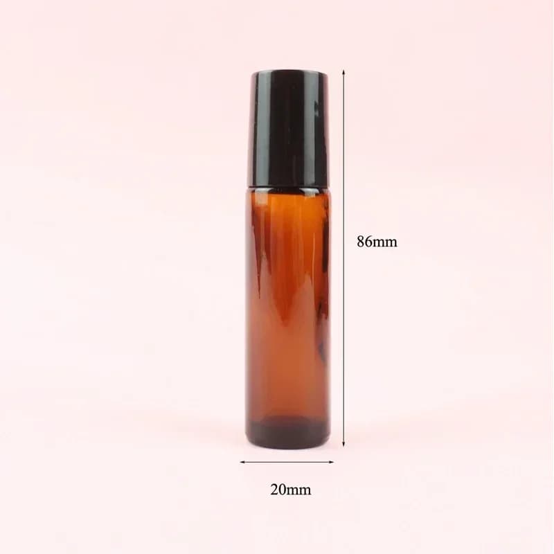 10/20 pièces 10ml épais ambre bleu verre rouleau sur bouteille cosmétique