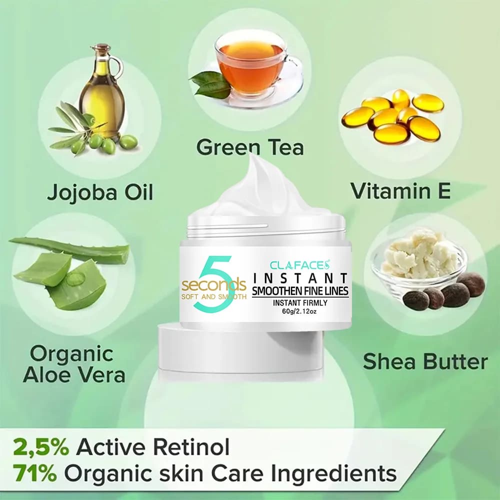 Crème pour le visage, 5 secondes, élimine les rides, lisse, raffermissant, Anti-vieillissement, Lifting, hydratant, élimine les ridules, soins pour la peau