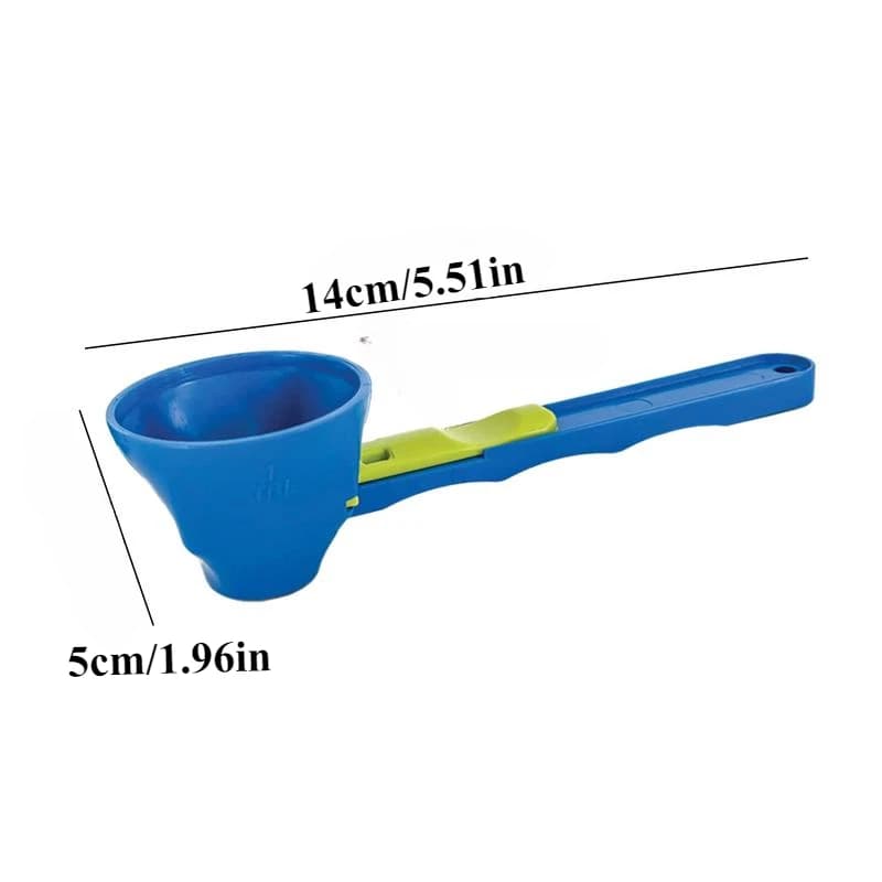 Cuillère à mesurer 2 en 1 avec entonnoir, cuillères de cuisine, cuillère à entonnoir pour mesurer le café, entonnoir de poudre de protéines pour café, produits secs