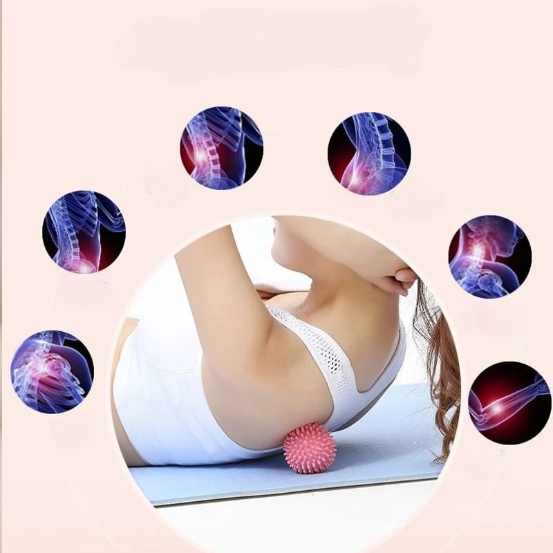 Balle de massage fasciale portable pour la récupération musculaire, le fitness, le yoga, la libération des points de pression, la relaxation myofasciale et le soulagement des douleurs corporelles.