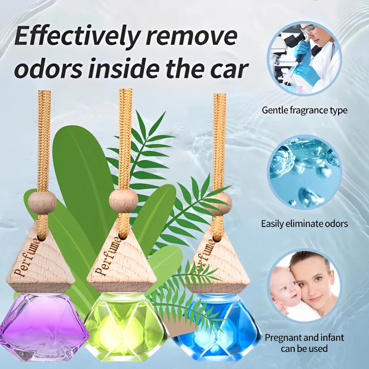 Bouteille pendentif de parfum d'aromathérapie automatique