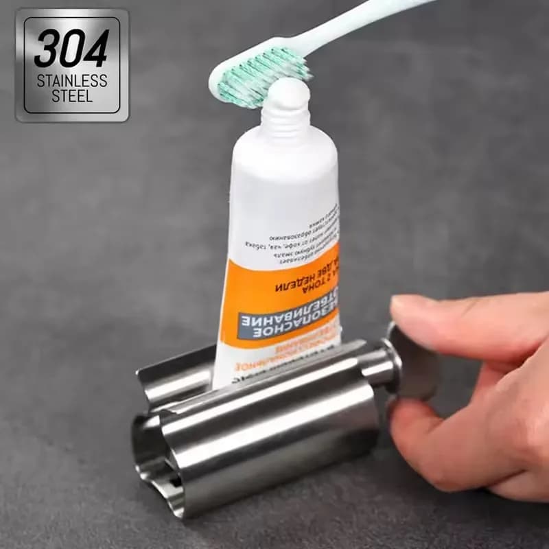 Distributeur rotatif en acier inoxydable pour onguents, cosmétiques, accessoires de salle de bain, et presse-tube de dentifrice