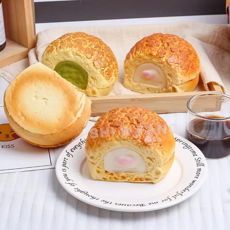 1 pièce Modèle de simulation de pain en paine et gâteau, effet rebondissant, pour décompression par compression, accessoire de photographie alimentaire pour influenceurs