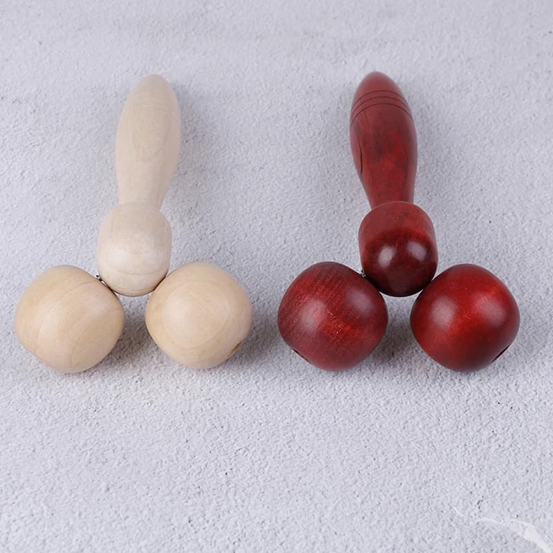 Rouleau de massage facial en bois pour la santé, amincissant et relaxant pour le cou