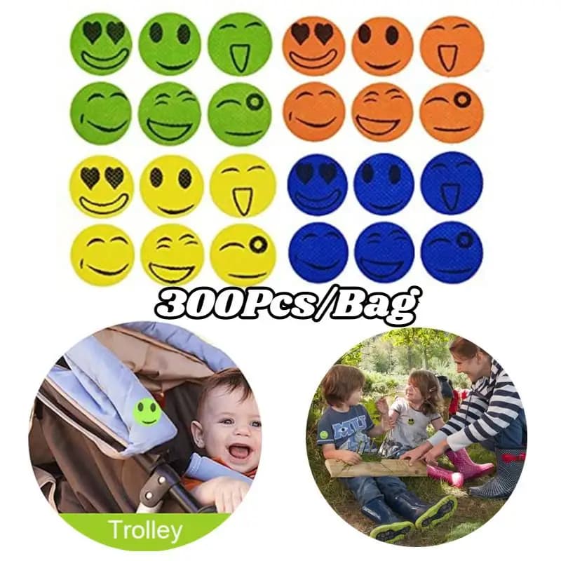 Patchs Autocollants Répulsifs Moustiques aux Huiles Essentielles Naturelles à Motifs de Dessins Animés pour Enfants et Adultes, Utilisation Intérieure et Extérieure, Couleurs Aléatoires