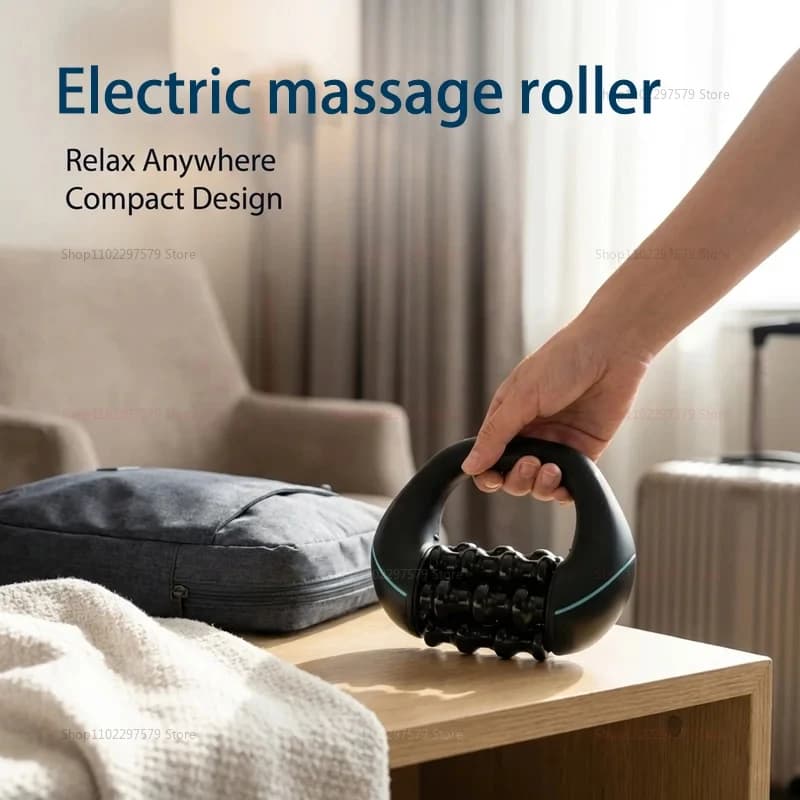 Masseur électrique portatif à rouleaux pour la relaxation musculaire de tout le corps, masseur fascia à rouleaux, rouleau en silicone