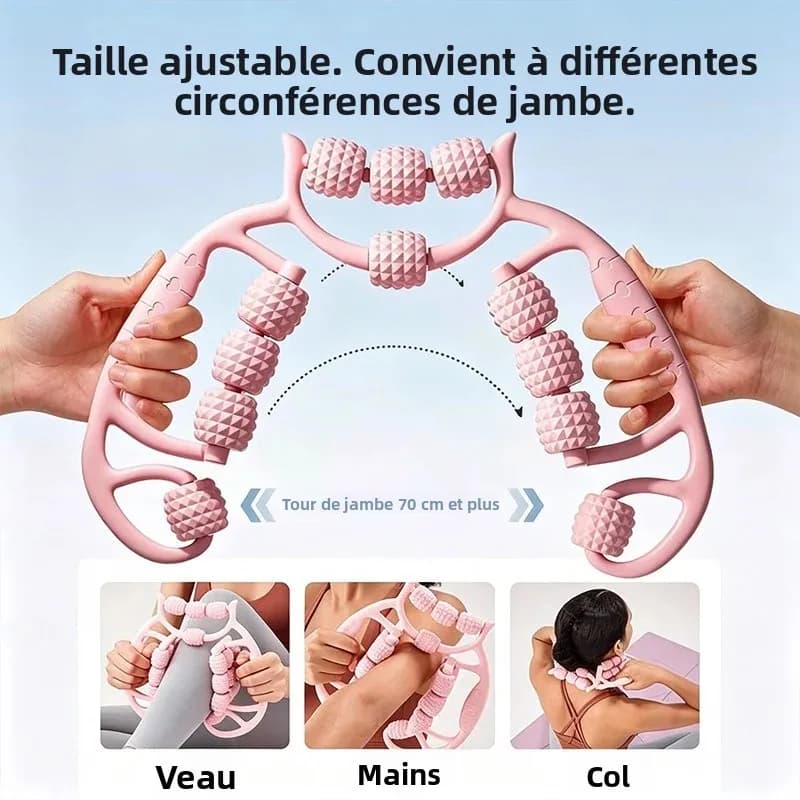 360 ° Rouleau de massage complet pour les jambes à billes multiples