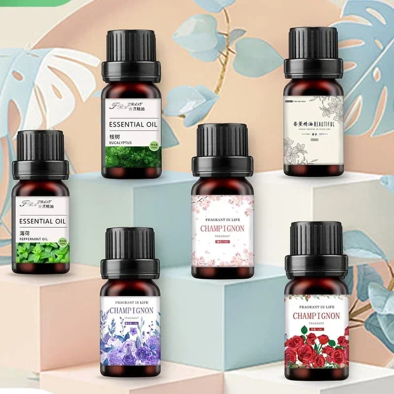 19 saveurs huiles essentielles pour diffuseur d'arôme humidificateur d'air maison soluble dans l'eau 10ml désodorisant parfums huile de parfum parfum
