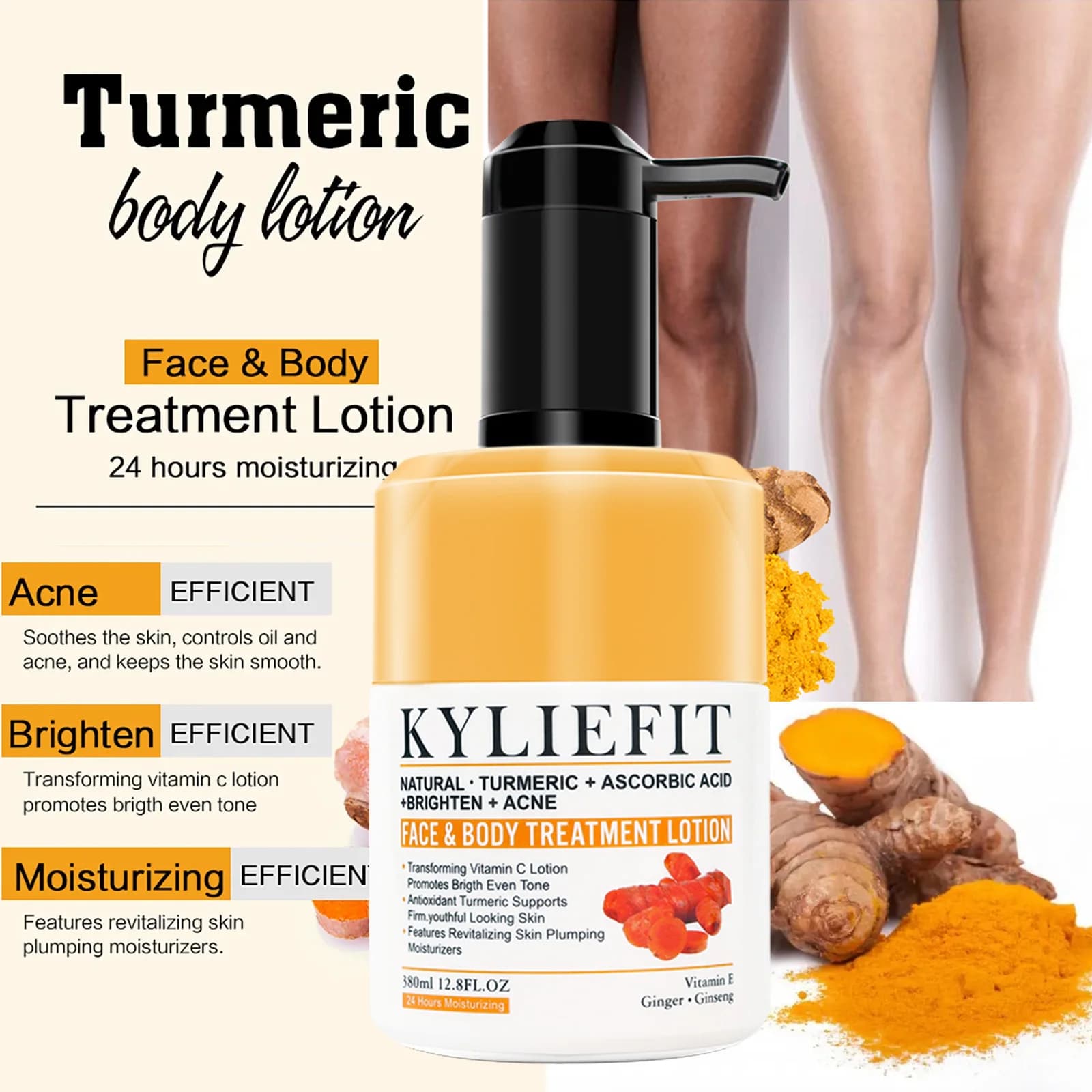 Kit de soins pour la peau au curcuma biologique