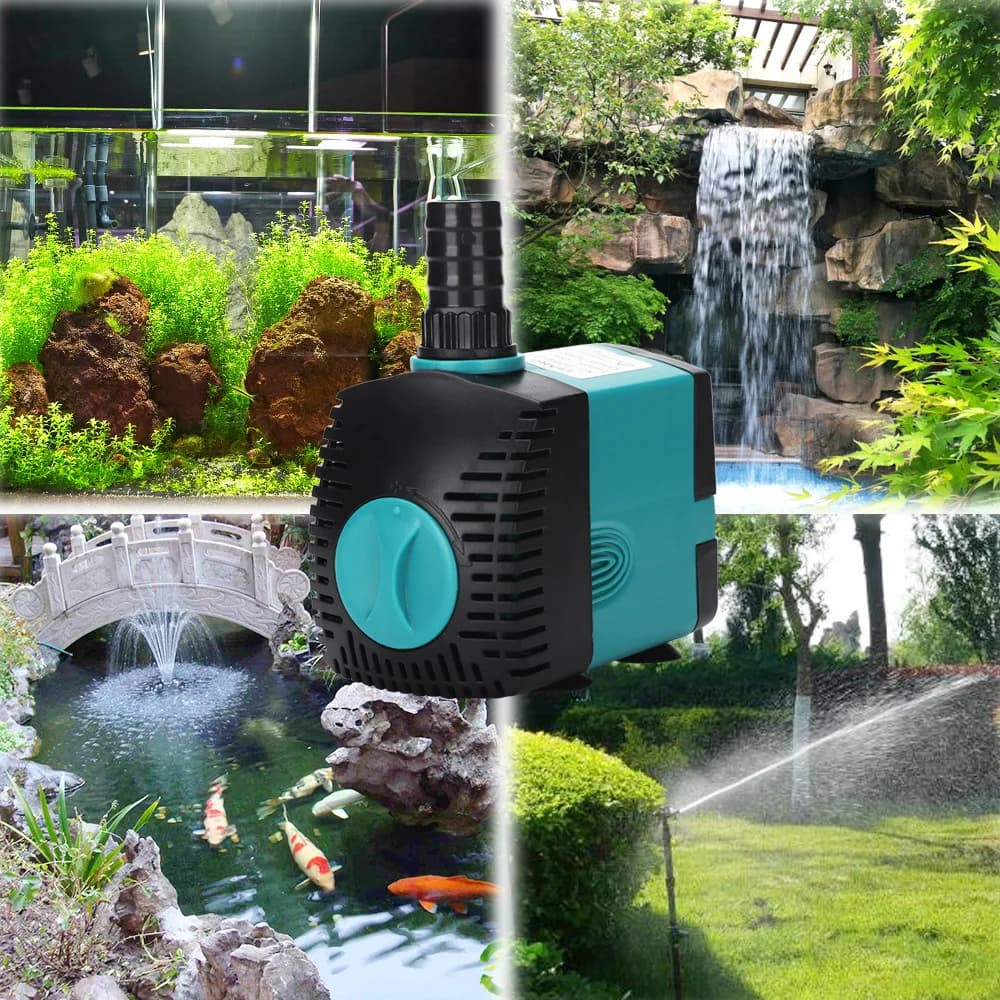 Pompe de fontaine d'eau Submersible Ultra silencieuse 3-60W