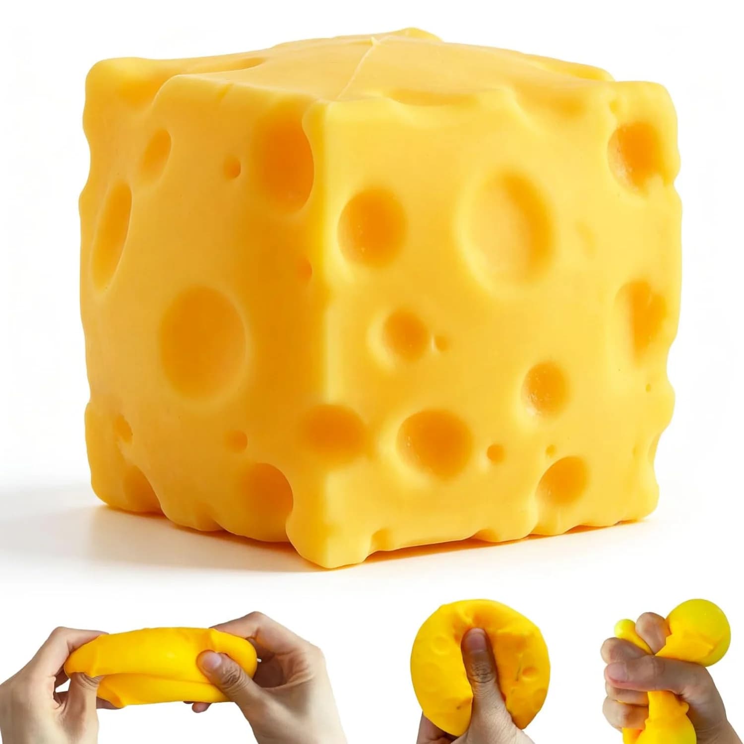 Jouet Squishy en forme de bloc de fromage, à remontée lente, doux, anti-stress, pour enfants et adultes, jouet de bureau, cadeau