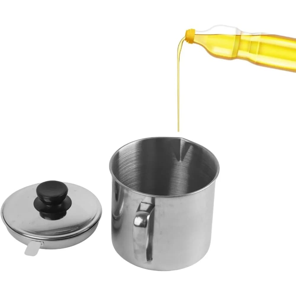 Récipient d'huile de cuisine avec passoire, pour magasin de viande, bacon, récipient de graisse, huile de friture et stockage de graisse de cuisson