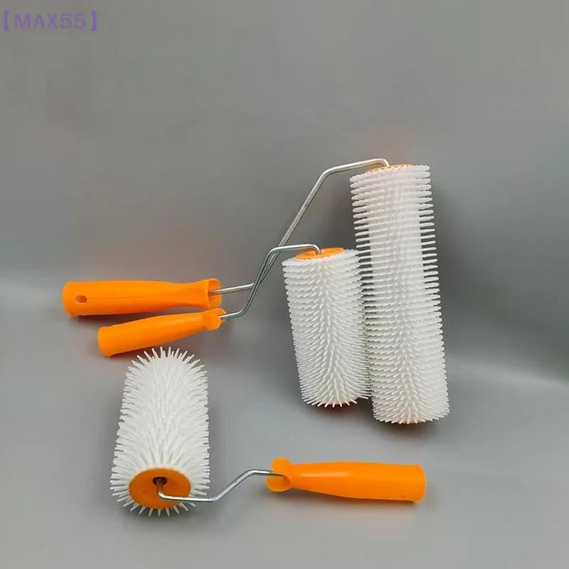 【MAX-55】1 pièce 10/16/24CM Rouleau brosse à pointes anti-mousse pour lissage de sol en latex