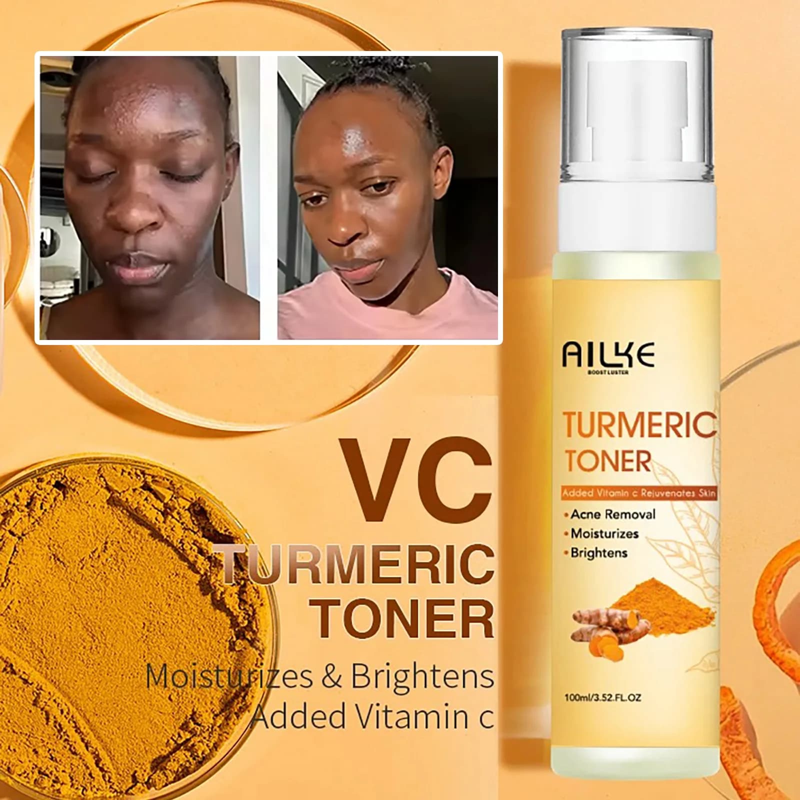 Kit de soins pour la peau au curcuma biologique