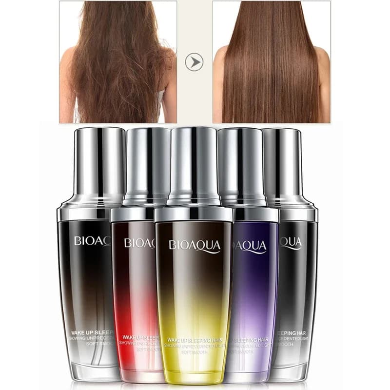 Bioaqua-Soin Capillaire à l'Huile Essentielle, Améliore les Cheveux Frisés, Nourrit, Lisse et Brille, Après-Shampoing Parfumé