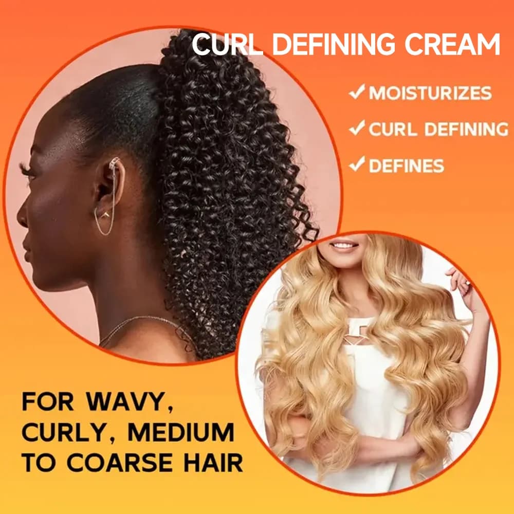 CRÈME DÉFINING CURL à l'huile d'argan pour cheveux ondulés et bouclés
