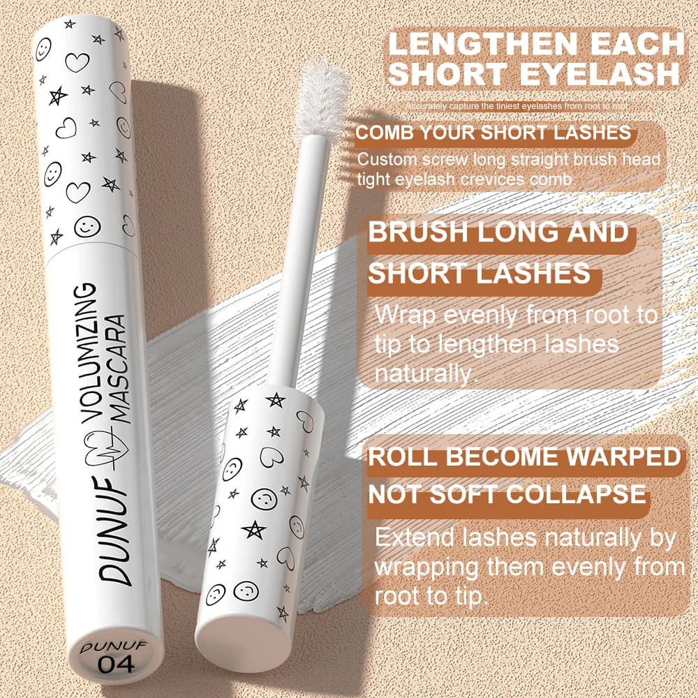 Mascara bouclé coloré imperméable à l'eau séchage rapide Extension de cils cils multicolores maquillage durable Mascara blanc imperméable
