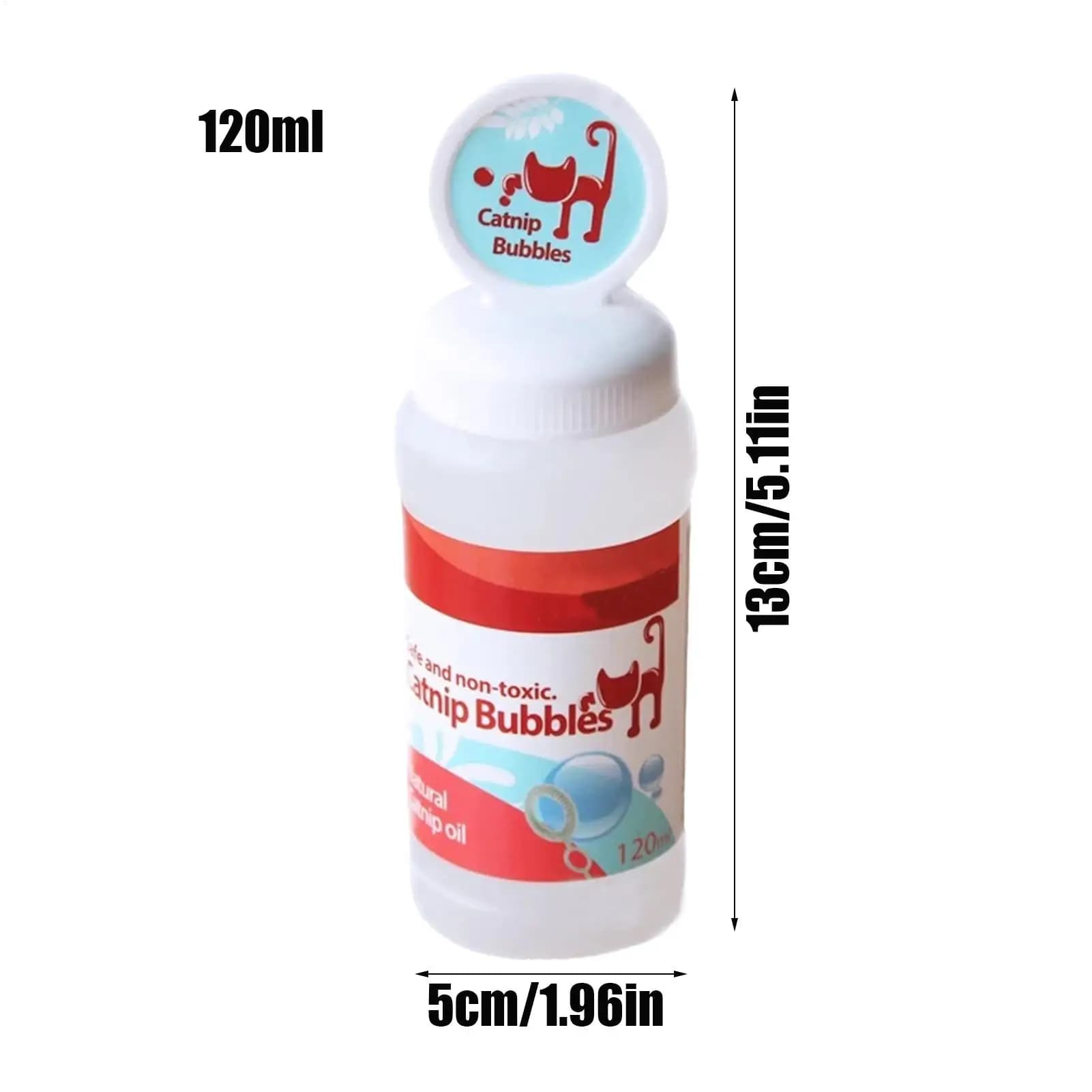 Savon à bulles à la catnip 120 ml, spray d'huile essentielle de catnip, jouets interactifs pour chat, bulles amusantes, jouets interactifs pour animaux de compagnie, sûrs et inoffensifs