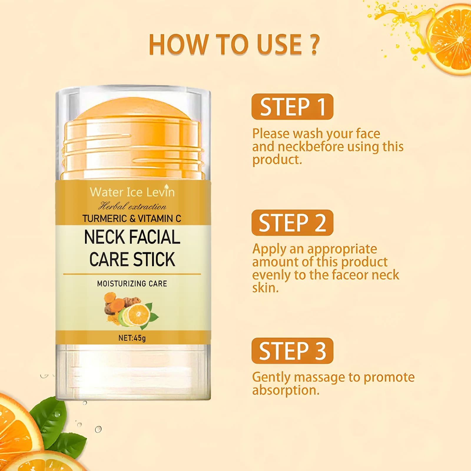 Curcuma et vitamine C cou visage soin rides lignes Lifting blanchiment serrer Double menton Anti-âge rajeunissement produit de soin de la peau