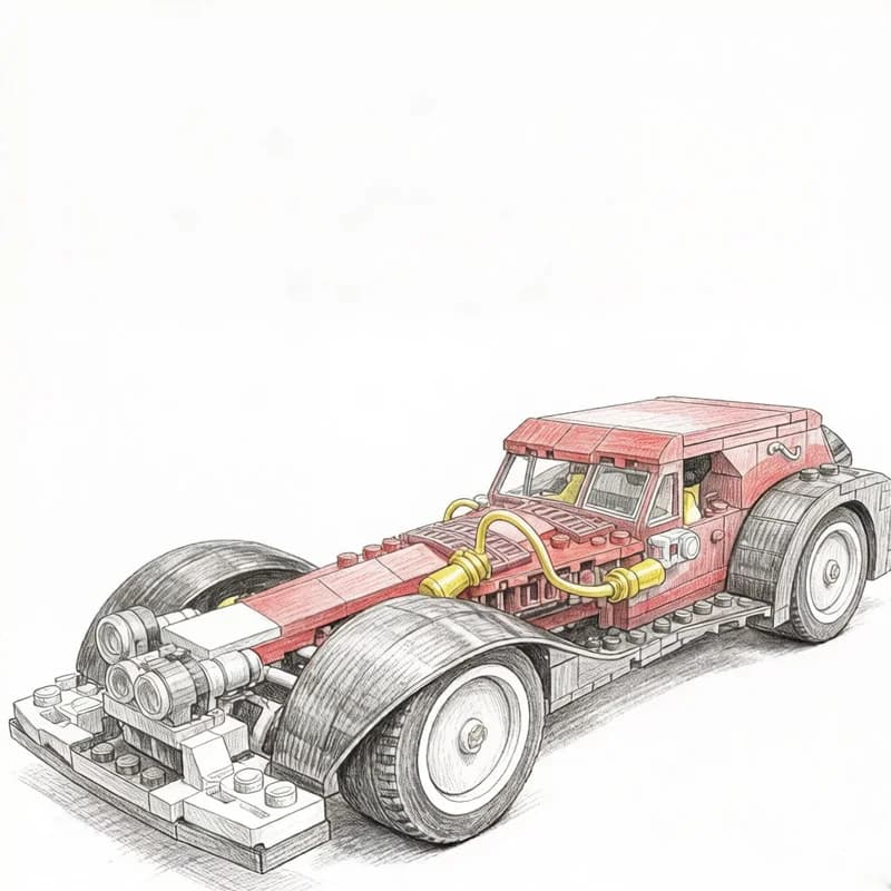 Nouveau produit 2026 : Ensemble de blocs de construction de voiture de luxe Cruella