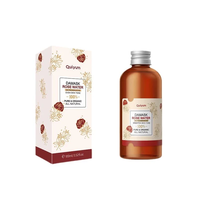Eau de Rose pour le visage, Toner pour le visage, Essence de pétales de Rose organiques, sérum hydratant, rafraîchit, élastique, rétrécit les Pores, soins pour la peau