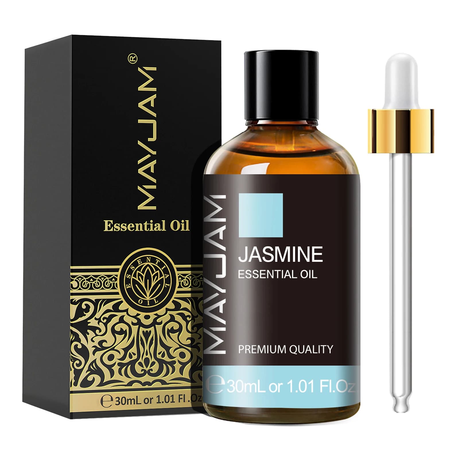 MAYJAM-Diffuseur d'arômes, 30ml, huile au jasmin, vanille, myrrhe, thym, Patchoumovie, citronnelle, château essentiel pur naturel pour bougies et savons
