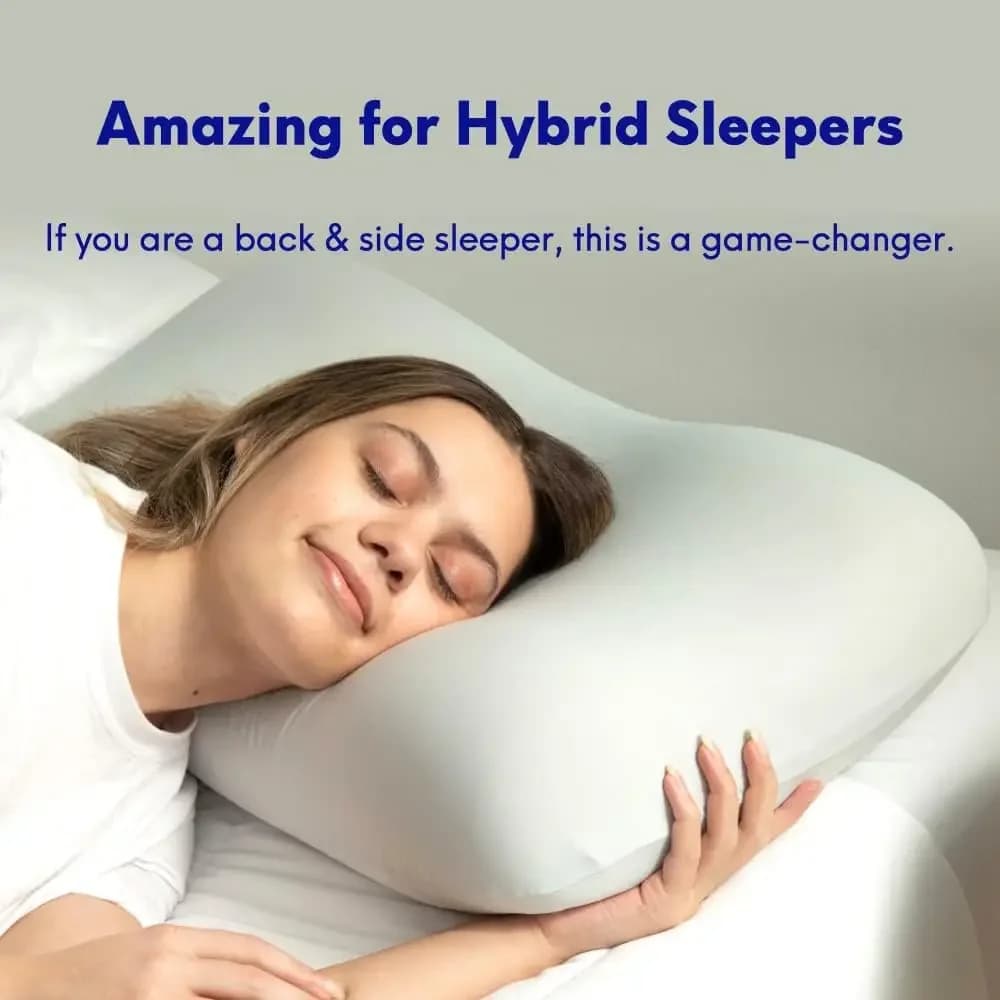 Oreiller de sommeil profond, conception de contour ergonomique brevetée pour dormeurs latéraux et dos, forme cervicale orthopédique, berce en douceur la tête