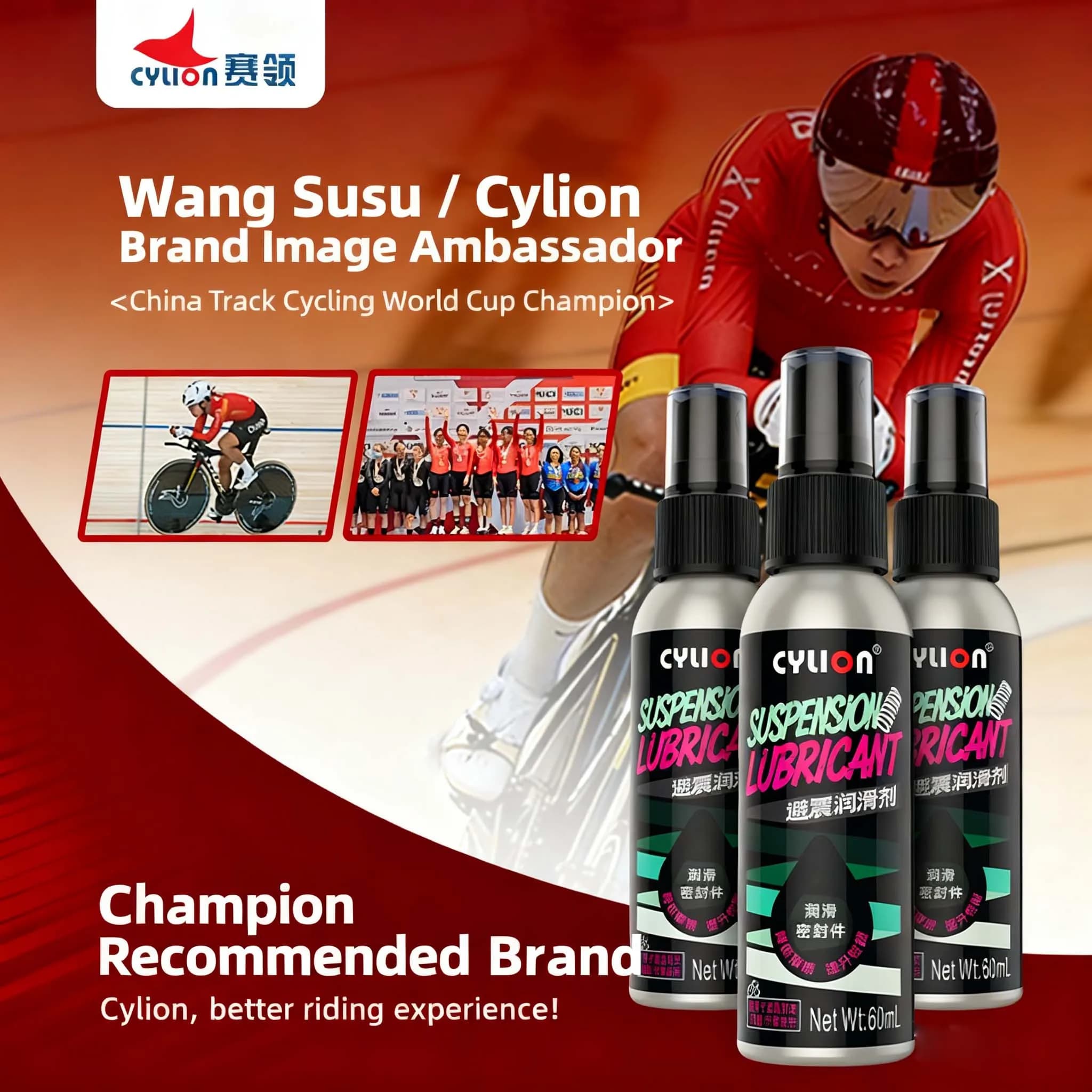 Lubrifiant pour amortisseurs de vélo à long terme 60 ml