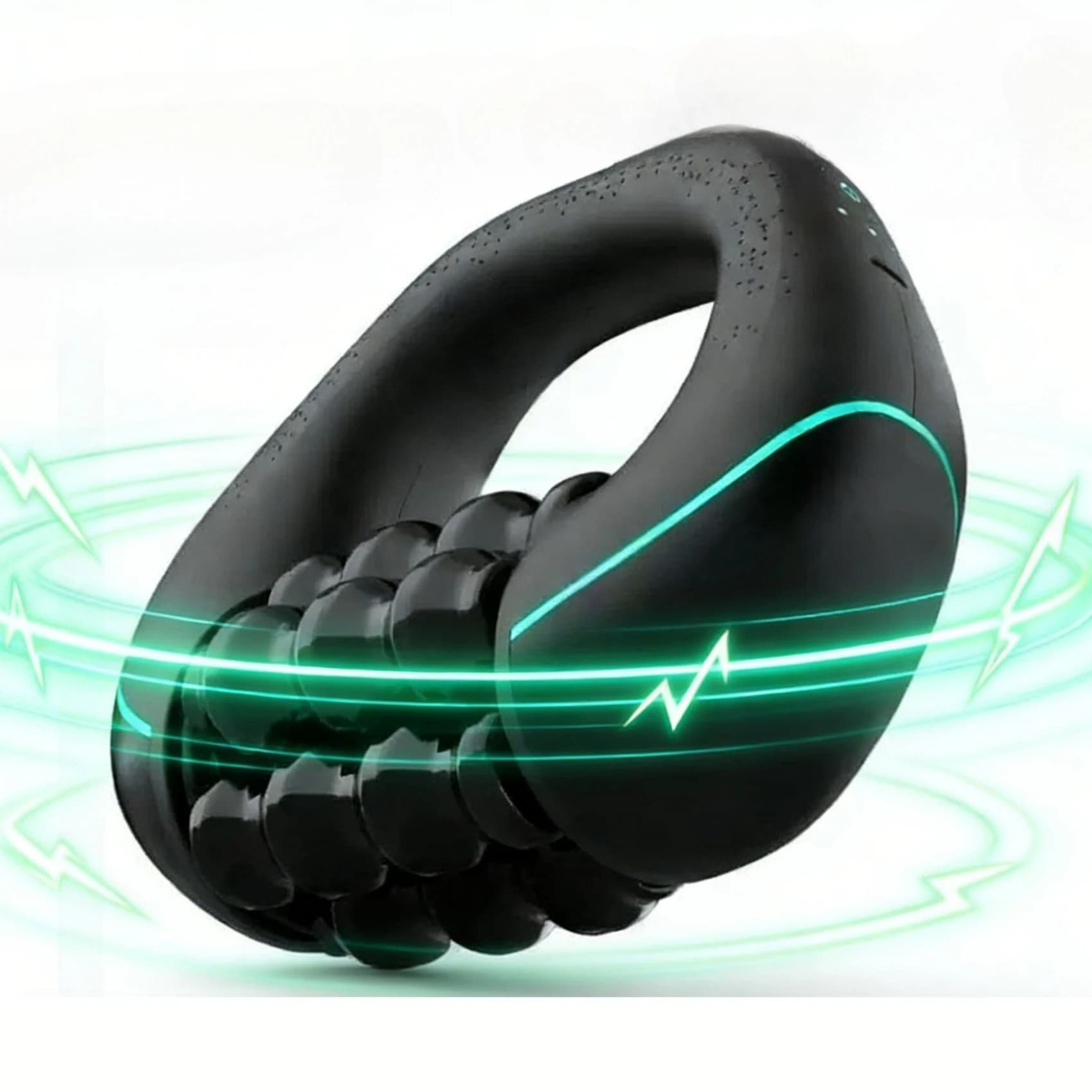 Masseur à rouleaux électrique portatif pour la relaxation musculaire de tout le corps, rouleau de massage fascia en silicone pour soulager la douleur