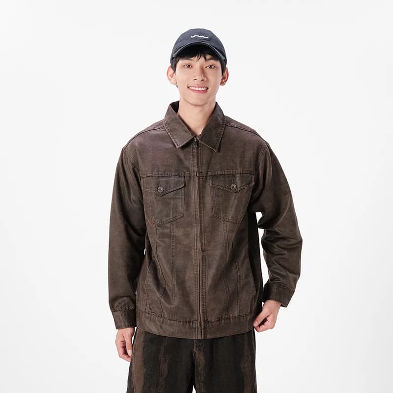 Veste enduit de cire d'huile pour hommes