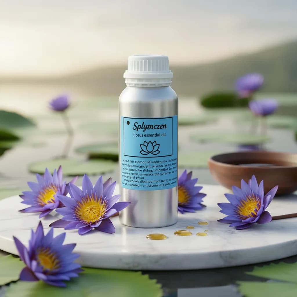 Huile parfumée de lotus bleu égyptien de haute qualité - Parfum floral aquatique éthéré pour la fabrication de parfums, de bougies et de savons haut de gamme