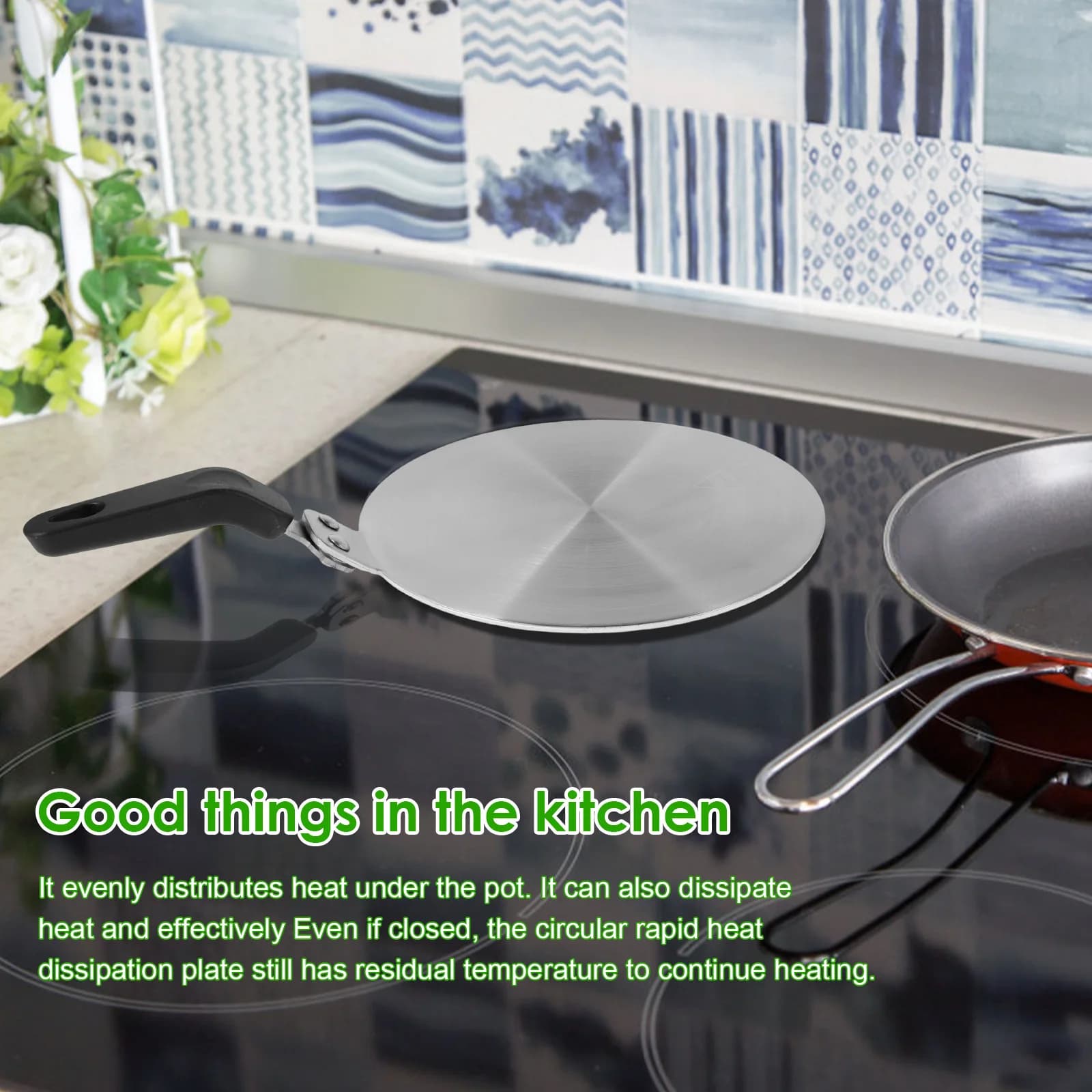 Plaque de diffuseur de chaleur, plaque d'adaptation d'induction en acier inoxydable 13cm/20cm, diffuseur de chaleur rond, ustensiles de cuisine, poêle, diffuseur d'induction de chaleur