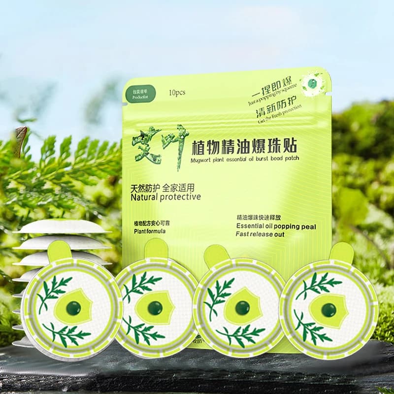 Autocollants anti-moustiques à base d'huiles essentielles naturelles dérivées de plantes